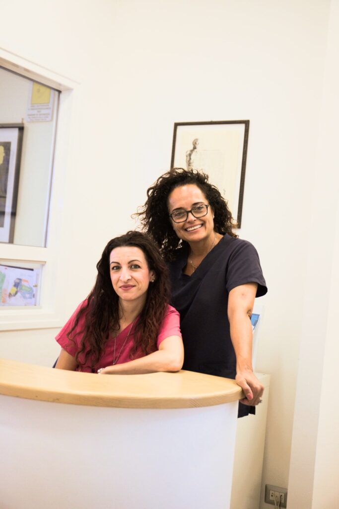 L'accoglienza dello studio dentistico Caporossi a Viterbo